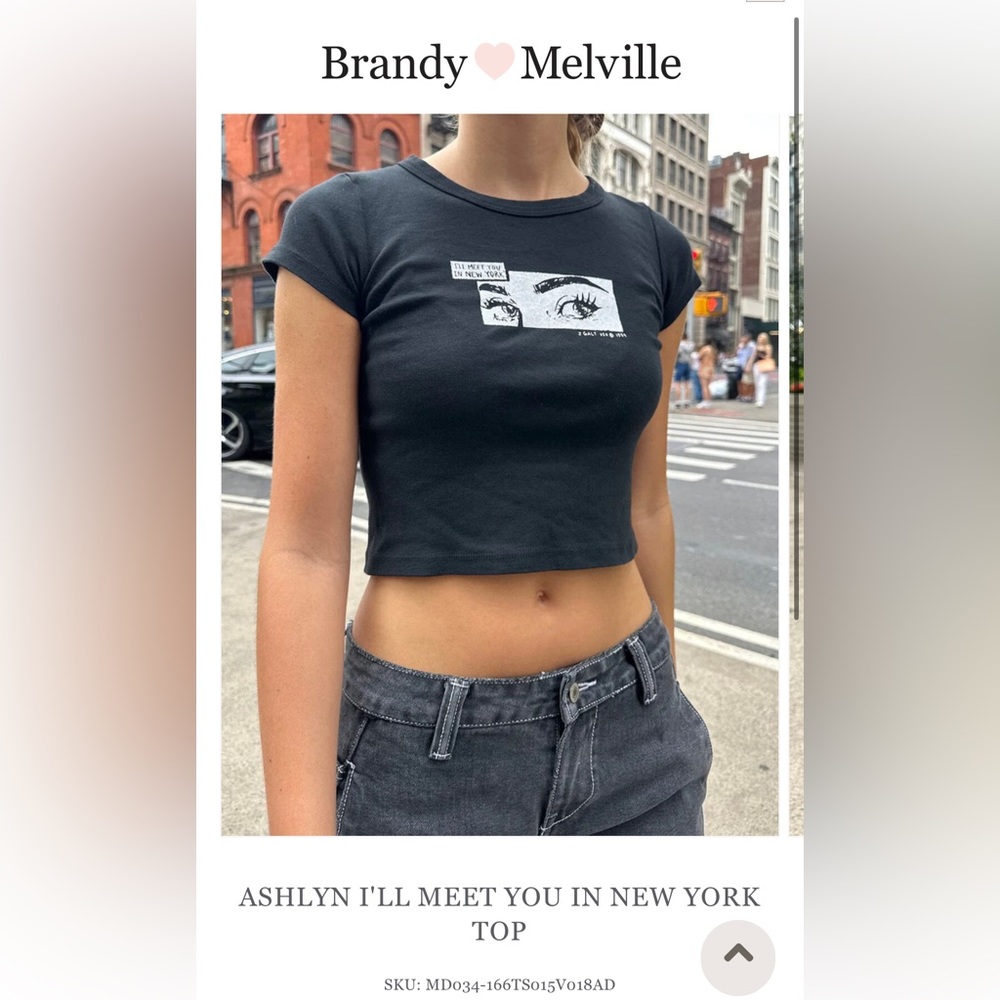 Brandy Melville - Ashlyn I’ll Meet You in New York baby tee